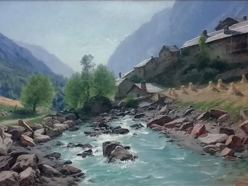 1860-Charles Alexandre Bertier - Les Freaux vicino a La Grave, Hautes Alpes - Museo di Grenoble